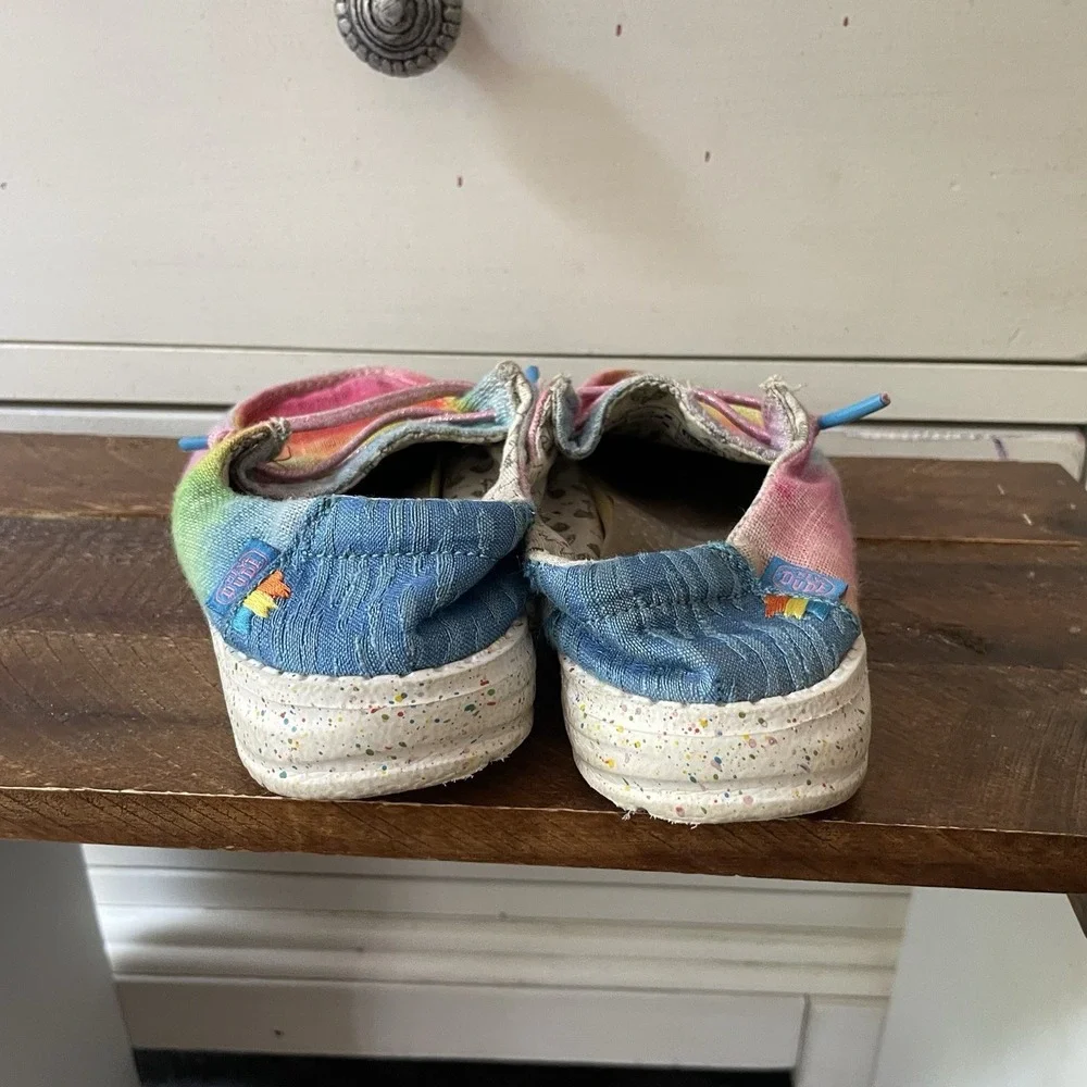 Hey‎ Dude Wendy Dreamer Magic Rainbow Unicorn Tie Dye Shoes Youth 9 Girls School